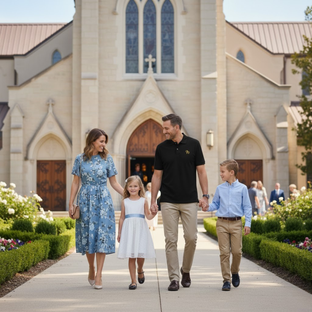 Knight Defender Embroidered Polo | Men’s Faith-Inspired Polo Shirt | Elegant Everyday Wear