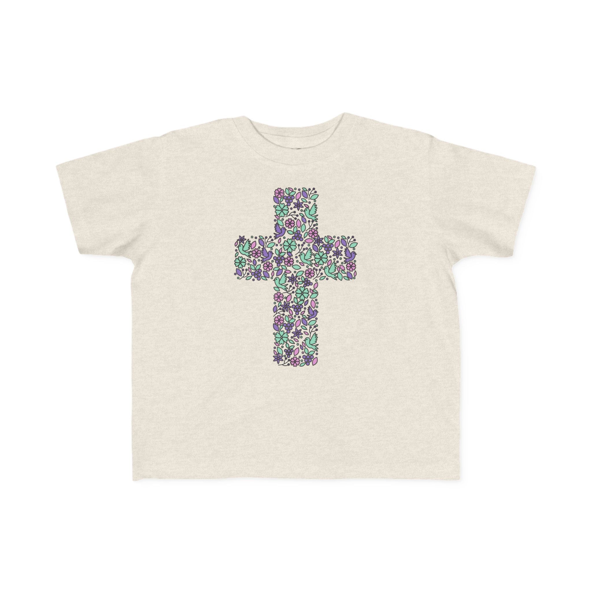 Toddler  Floral Cross Tee