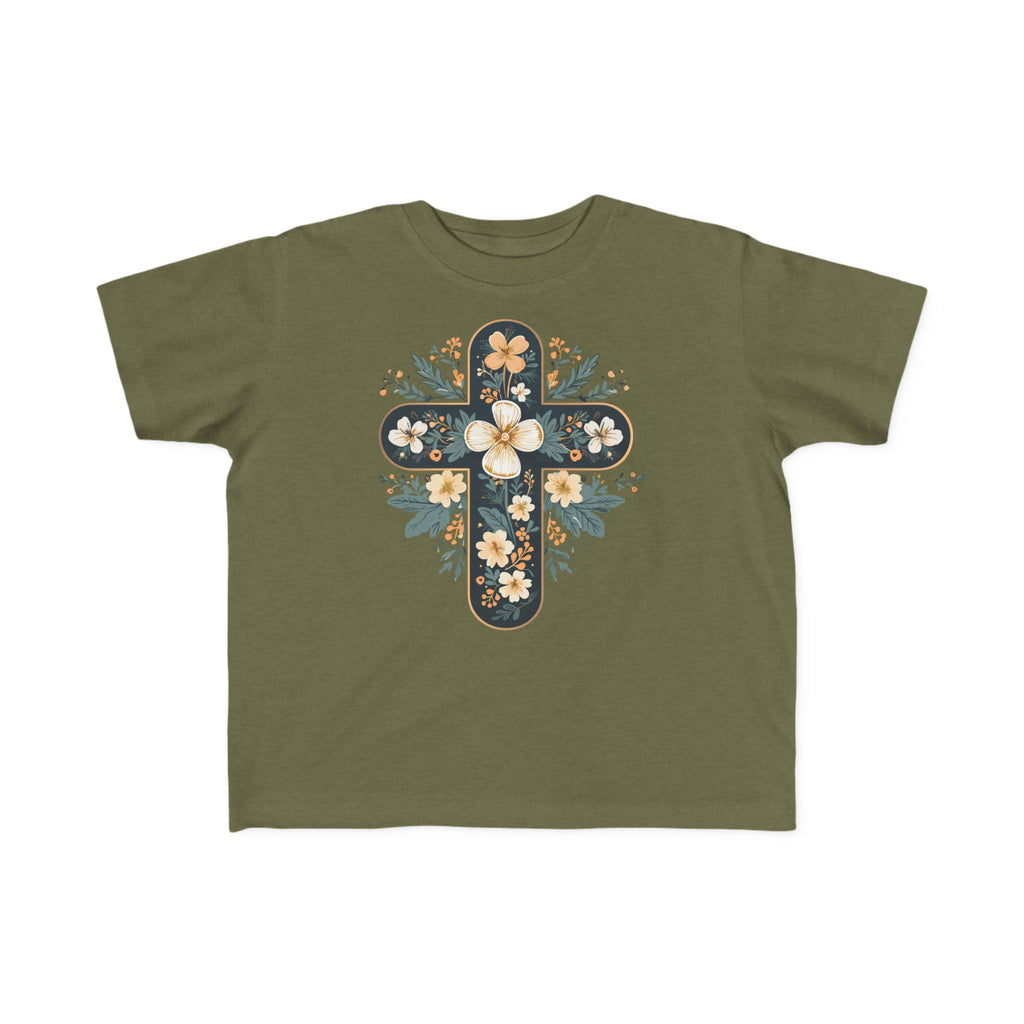 Camiseta cruzada floral para niños pequeños