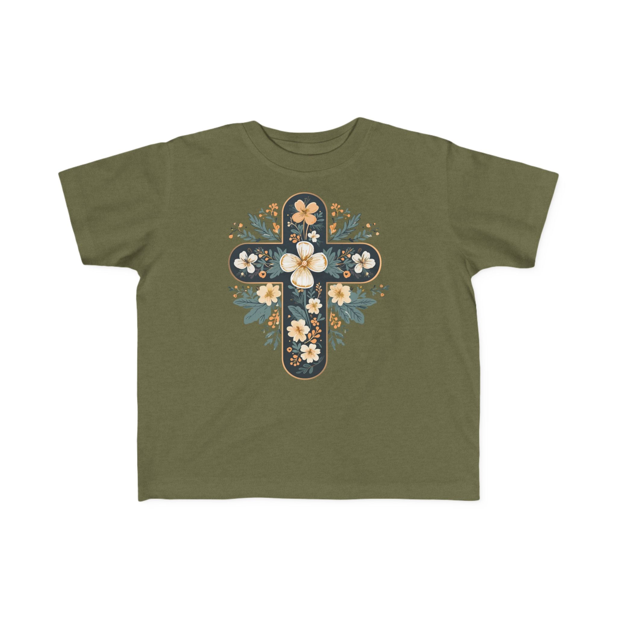 Toddler Floral Cross Tee