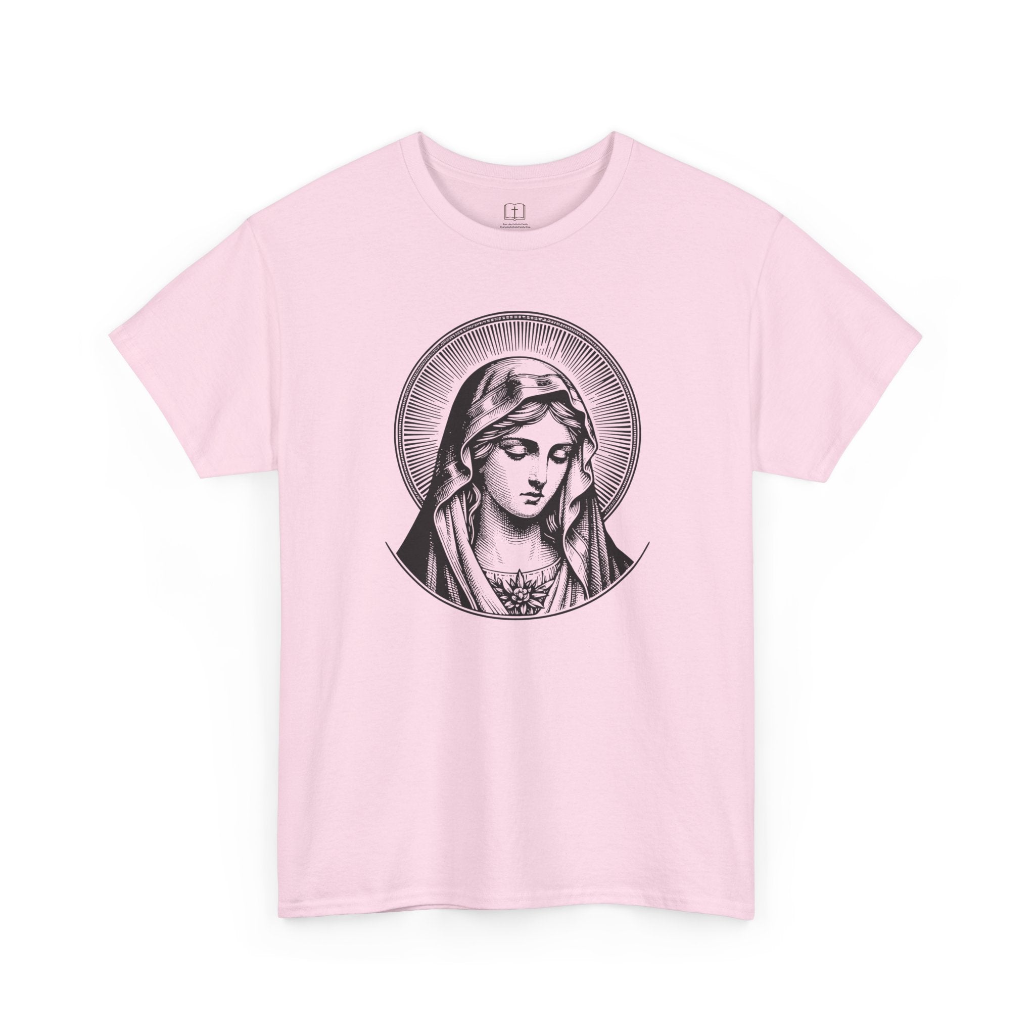 Camiseta vintage del Sagrado Corazón para mujer | Camiseta de arte mariano | Ropa católica para mujer