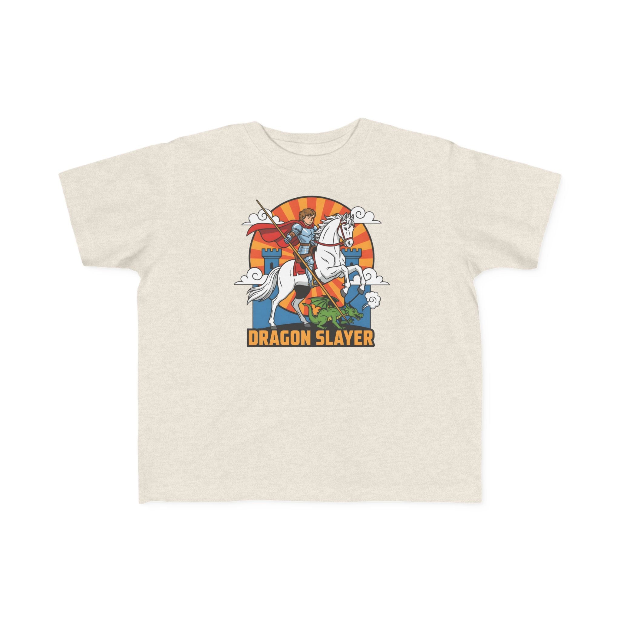 Camiseta infantil de San Jorge Cazador de Dragones | Camiseta de aventura inspirada en la fe para niños