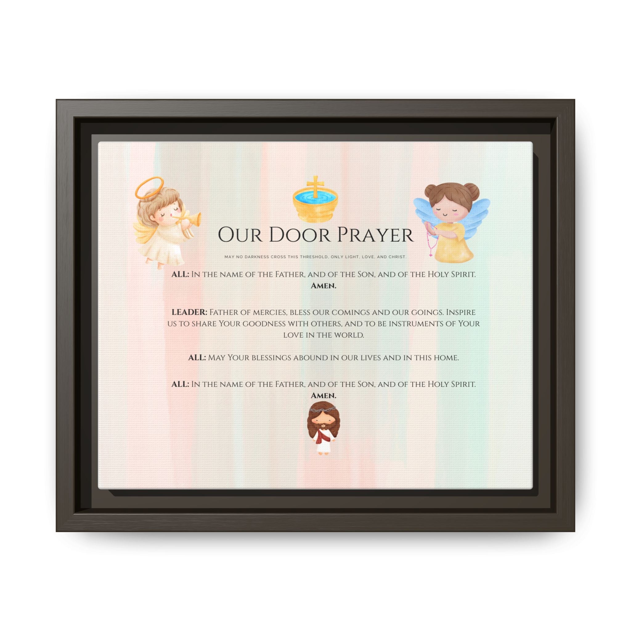 Arte mural de los Ángeles de la Misericordia “Oración en nuestra puerta”