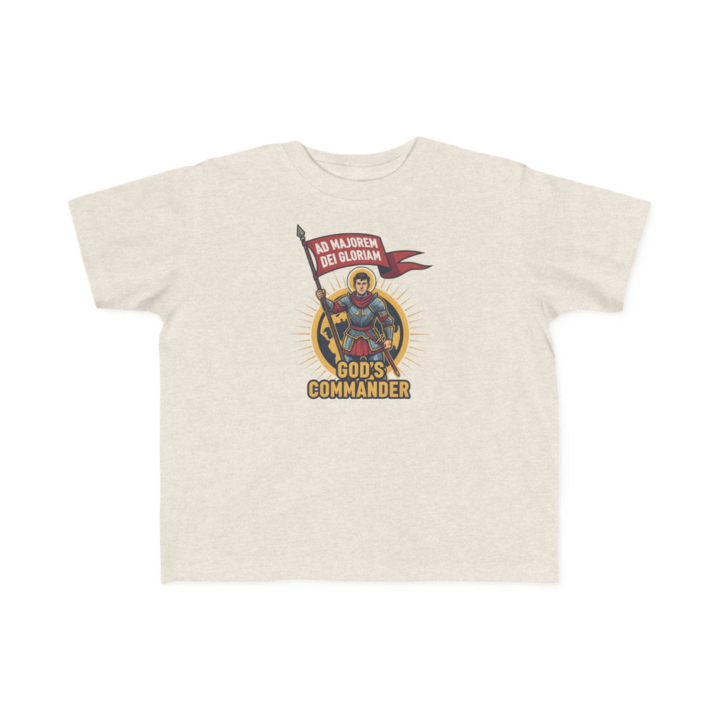 Camiseta de San Ignacio de Loyola para niños pequeños | Camiseta de aventura de fe "Comandante de Dios"