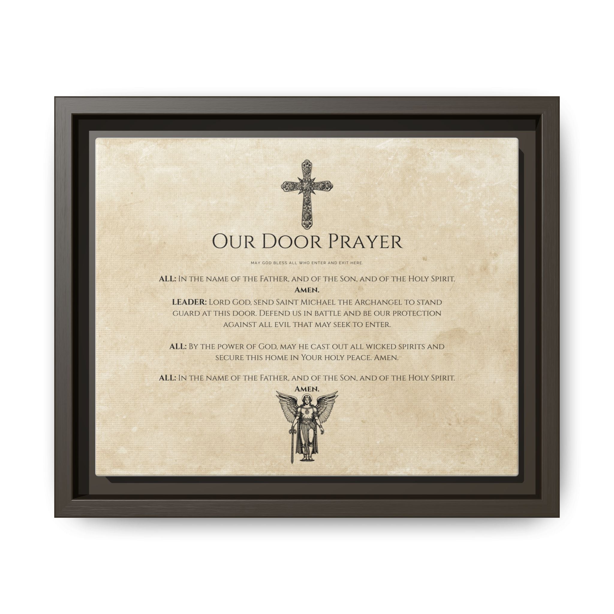 Oración a la Puerta | Arte mural cristiano para bendecir el hogar