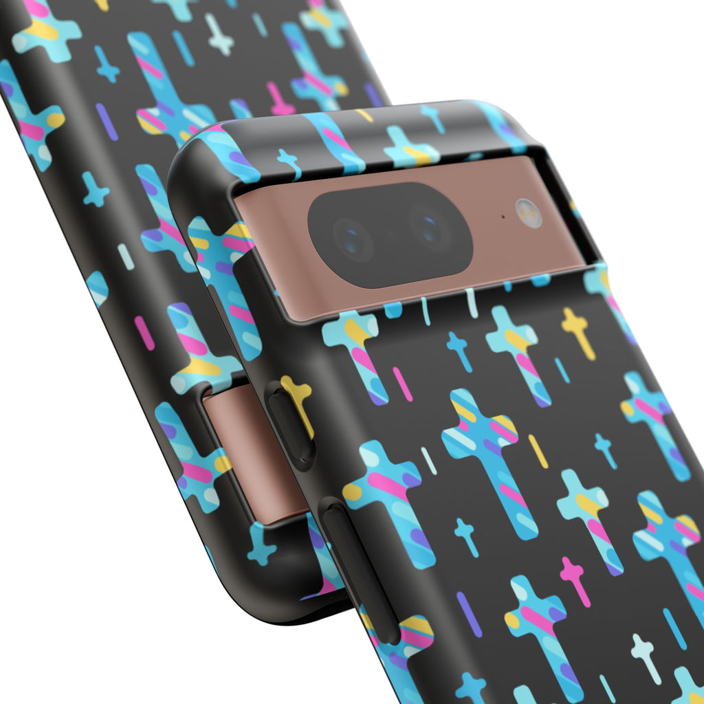 Colorful Cross Google Pixel Phone Case | Faith-Inspired Protection | Christian Gift & Everyday Accessory