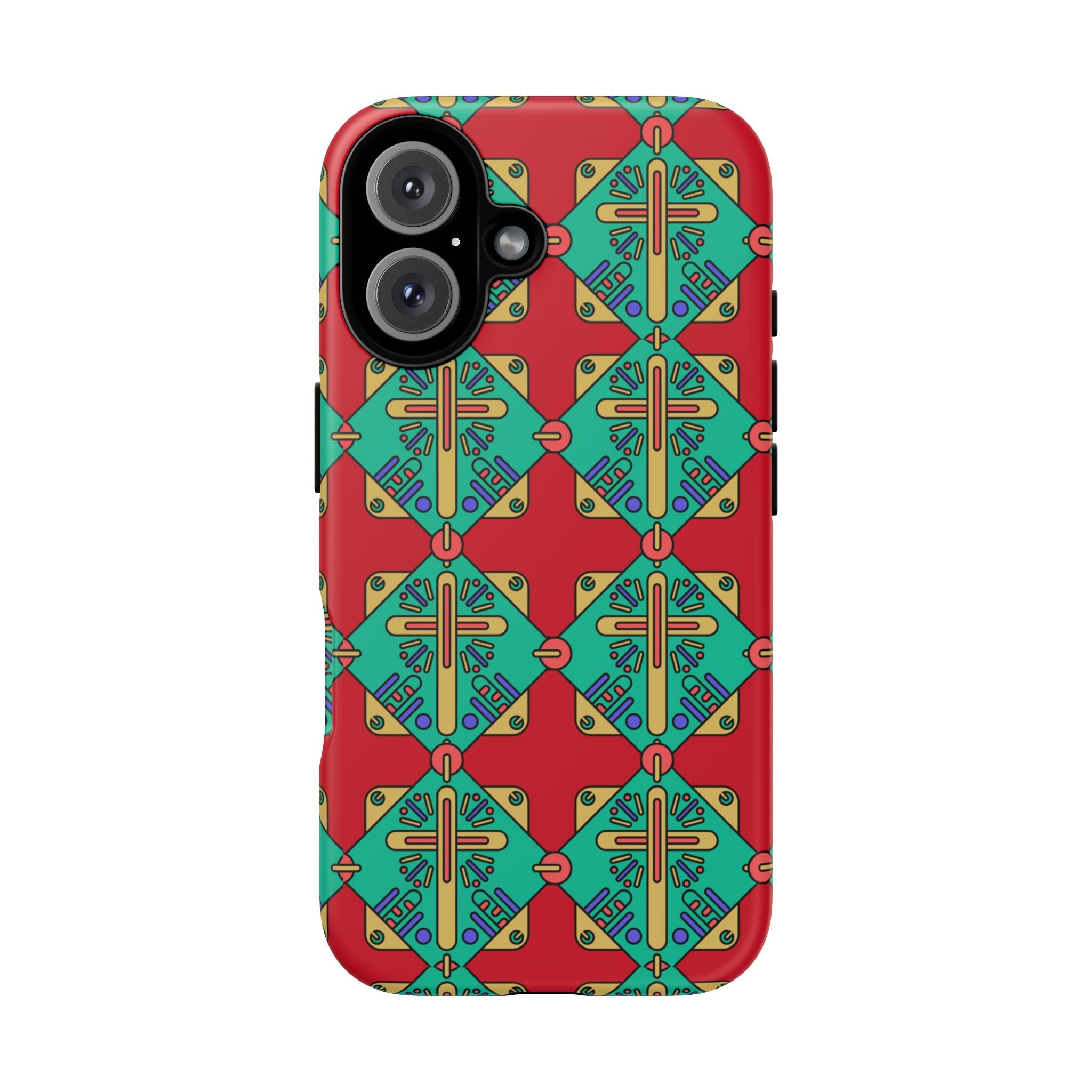 Funda resistente y vibrante para iPhone | Protección artística y colorida | Regalo católico único y elegante accesorio para teléfono