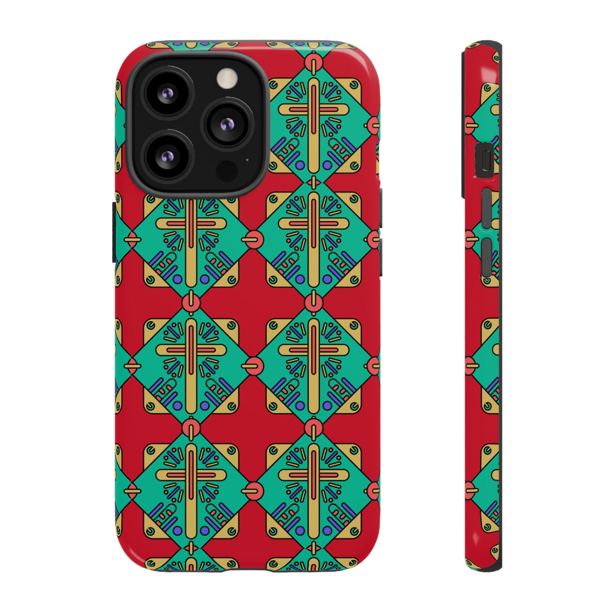 Funda resistente y vibrante para iPhone | Protección artística y colorida | Regalo católico único y elegante accesorio para teléfono