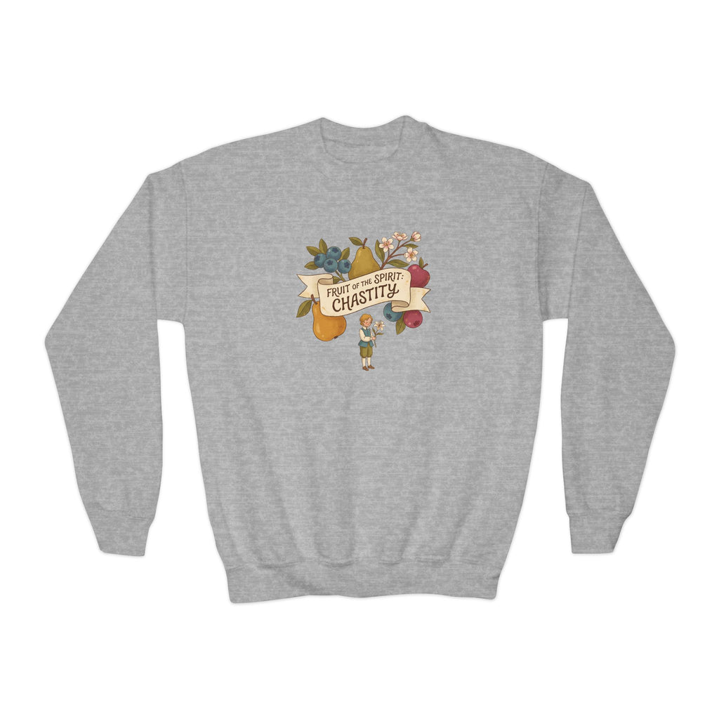 Fruit of the Spirit: Chastity | Catholic Youth Crewneck Sweatshirt