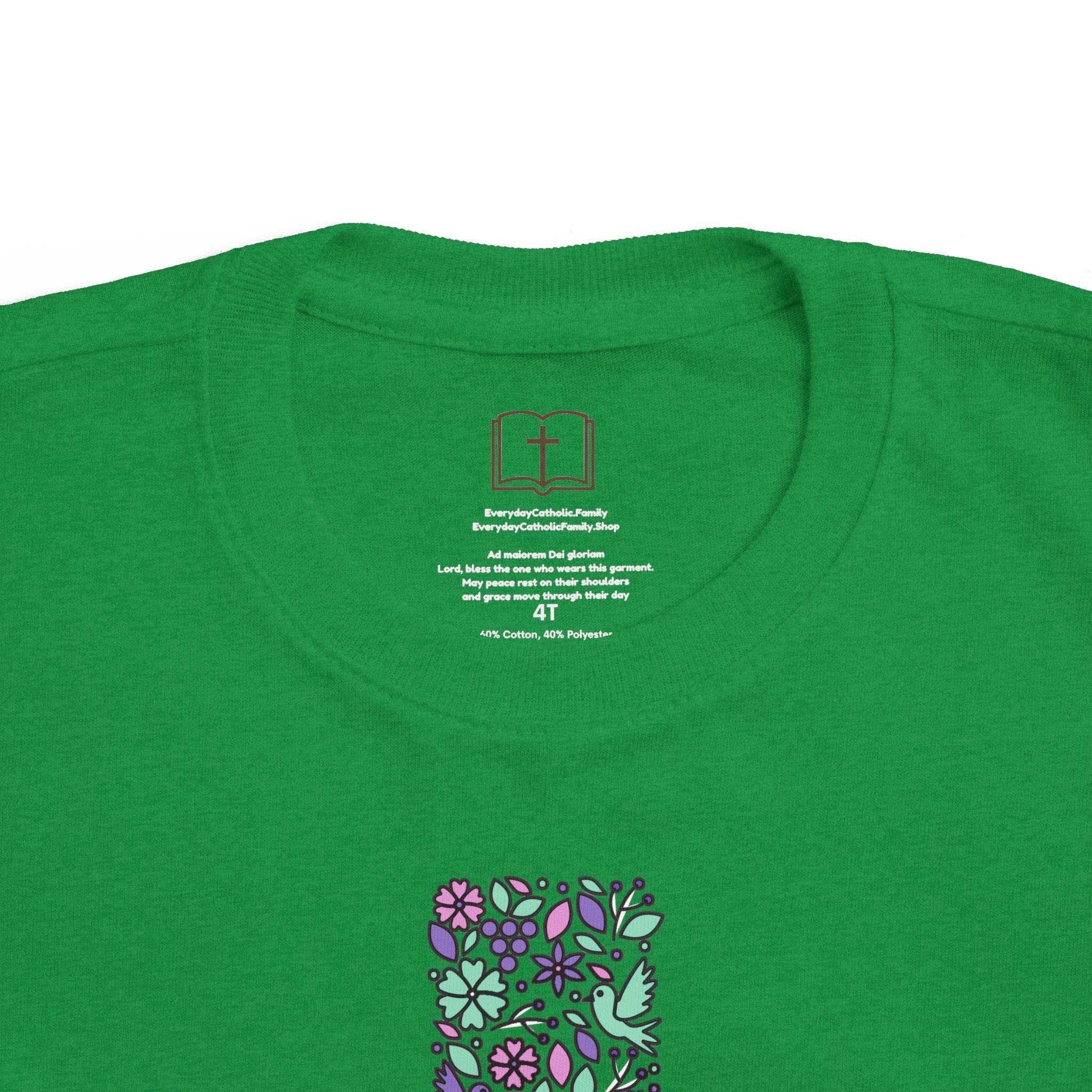 Camiseta cruzada floral para niños pequeños