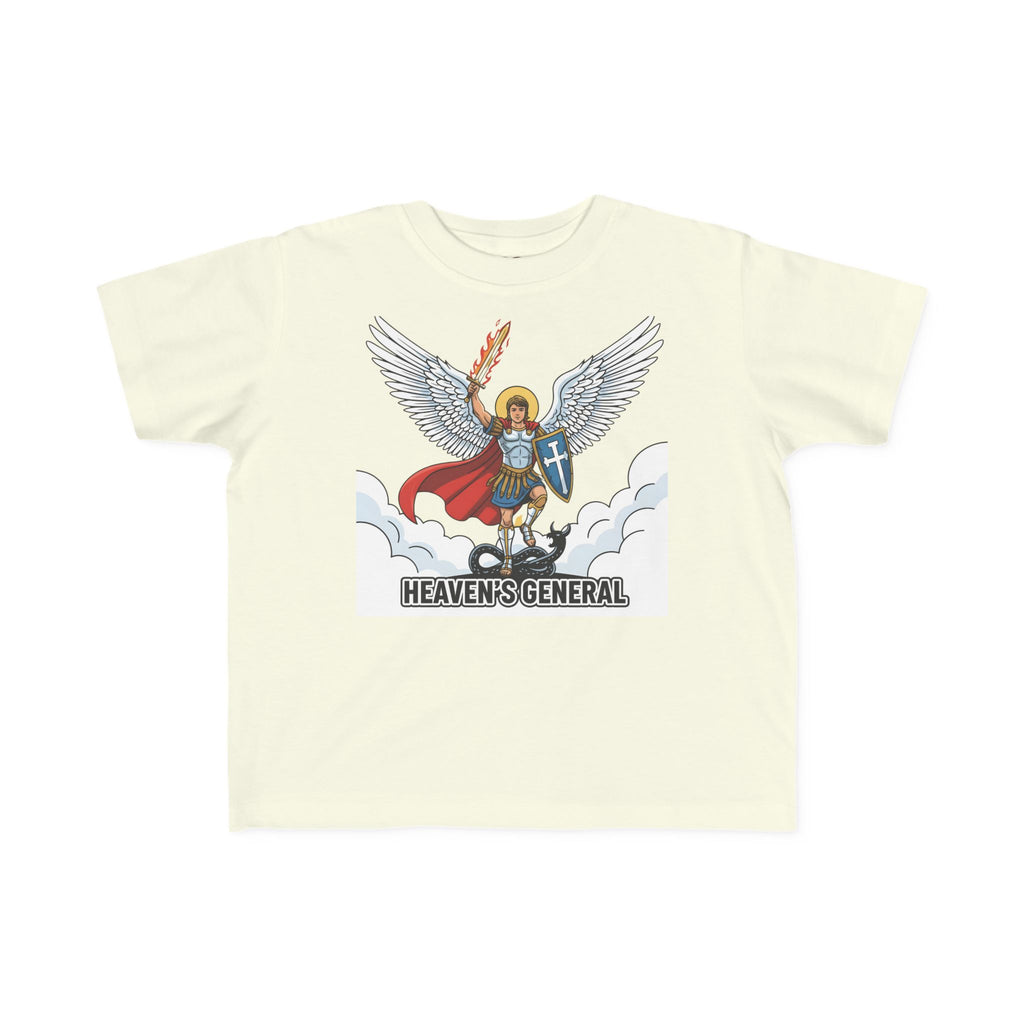 Camiseta de San Miguel Arcángel para niño | Camiseta cristiana Heaven's General para niño