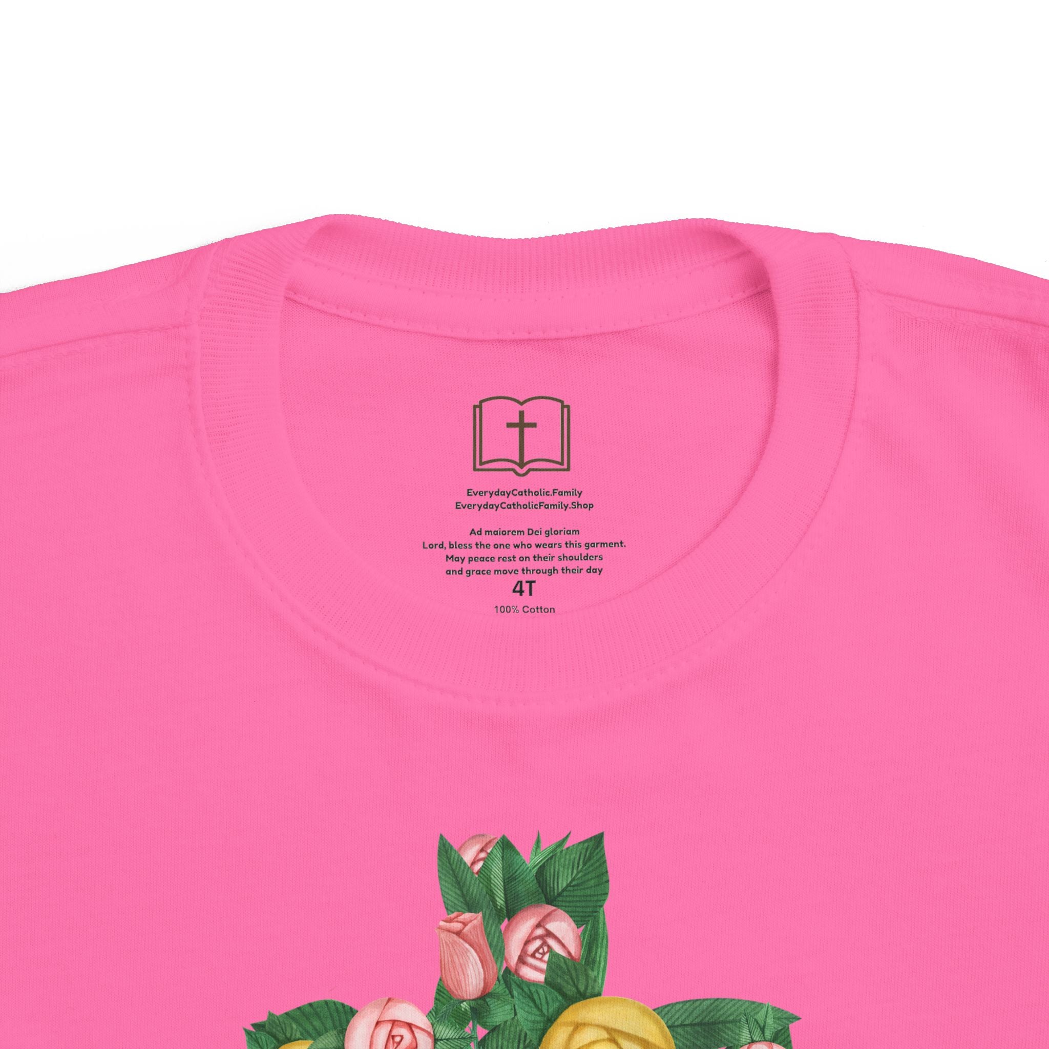 Camiseta cruzada floral para niños pequeños