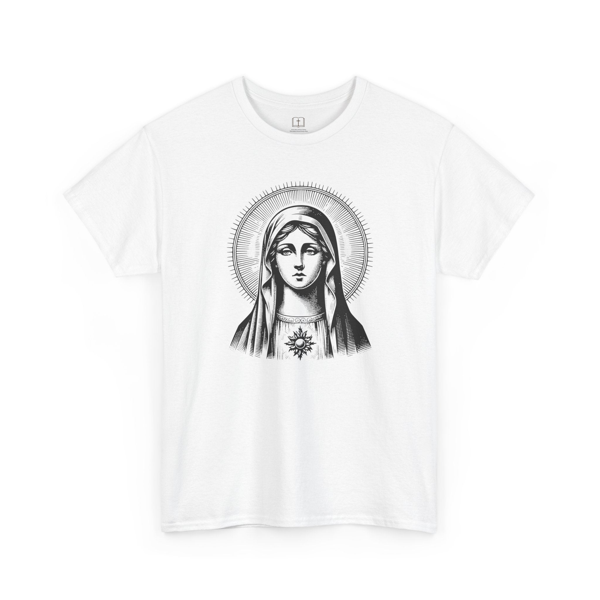 Camiseta de María de inspiración vintage para mujer | Camiseta de arte católico | Ropa religiosa