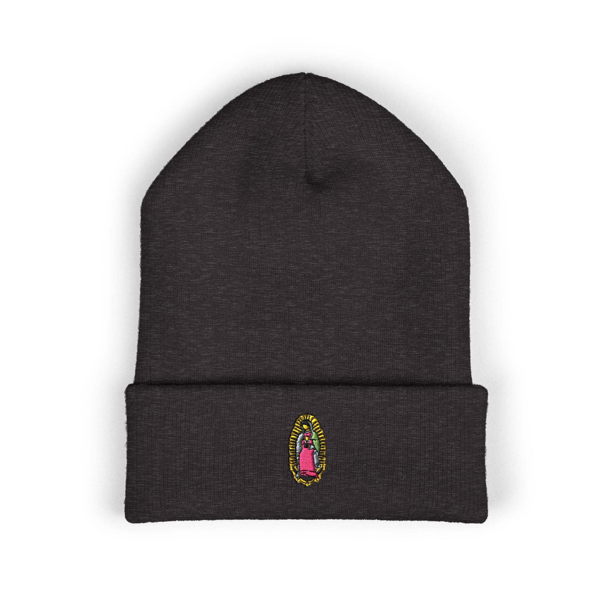 Gorro bordado de Nuestra Señora de Guadalupe | Gorro de punto católico moderno 