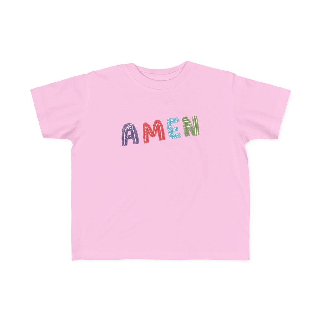 Colorful Toddler's 'AMEN' Jersey Tee - Comfortable & Fun Kids Wear