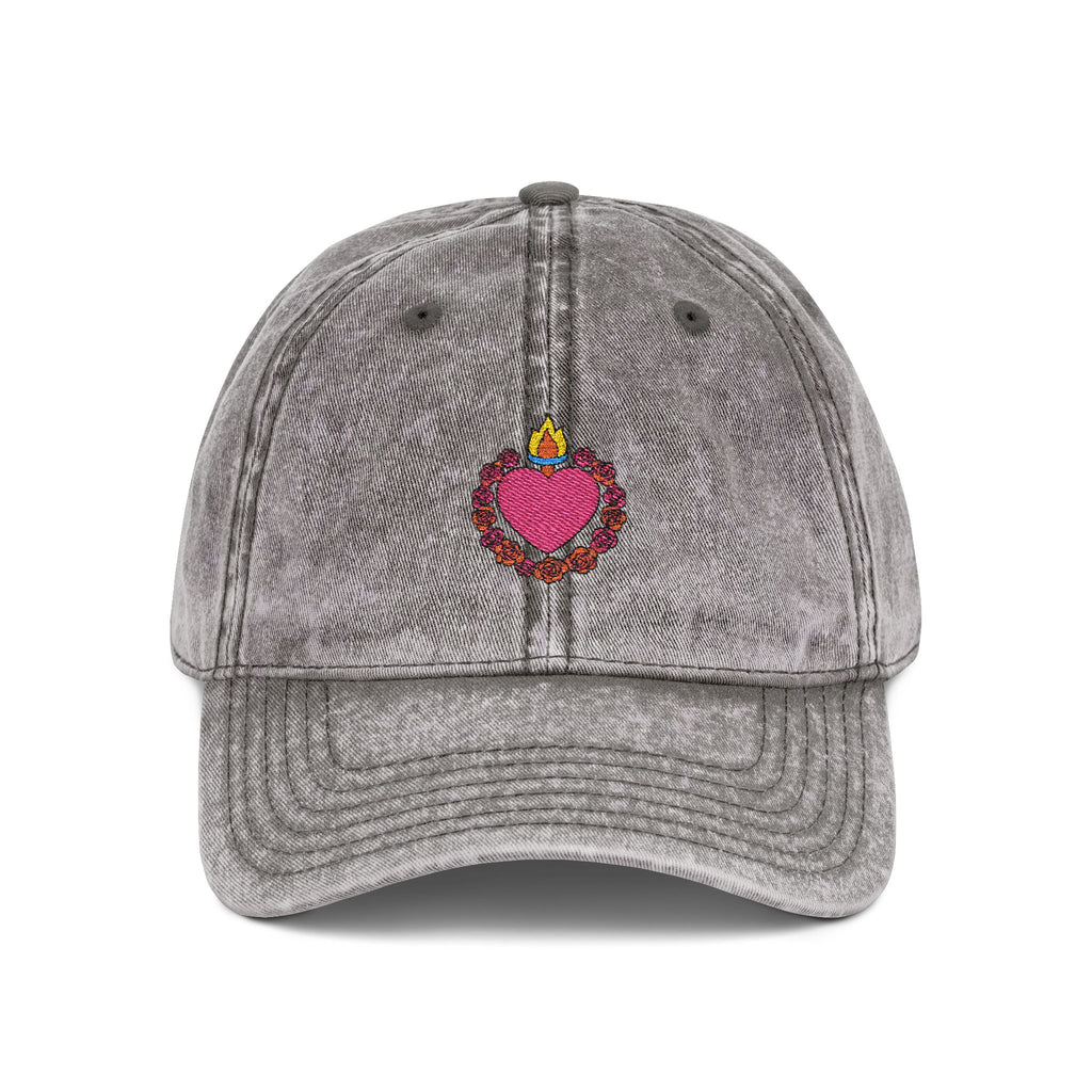 Vintage Sacred Heart Embroidered Baseball Cap | Catholic Cap