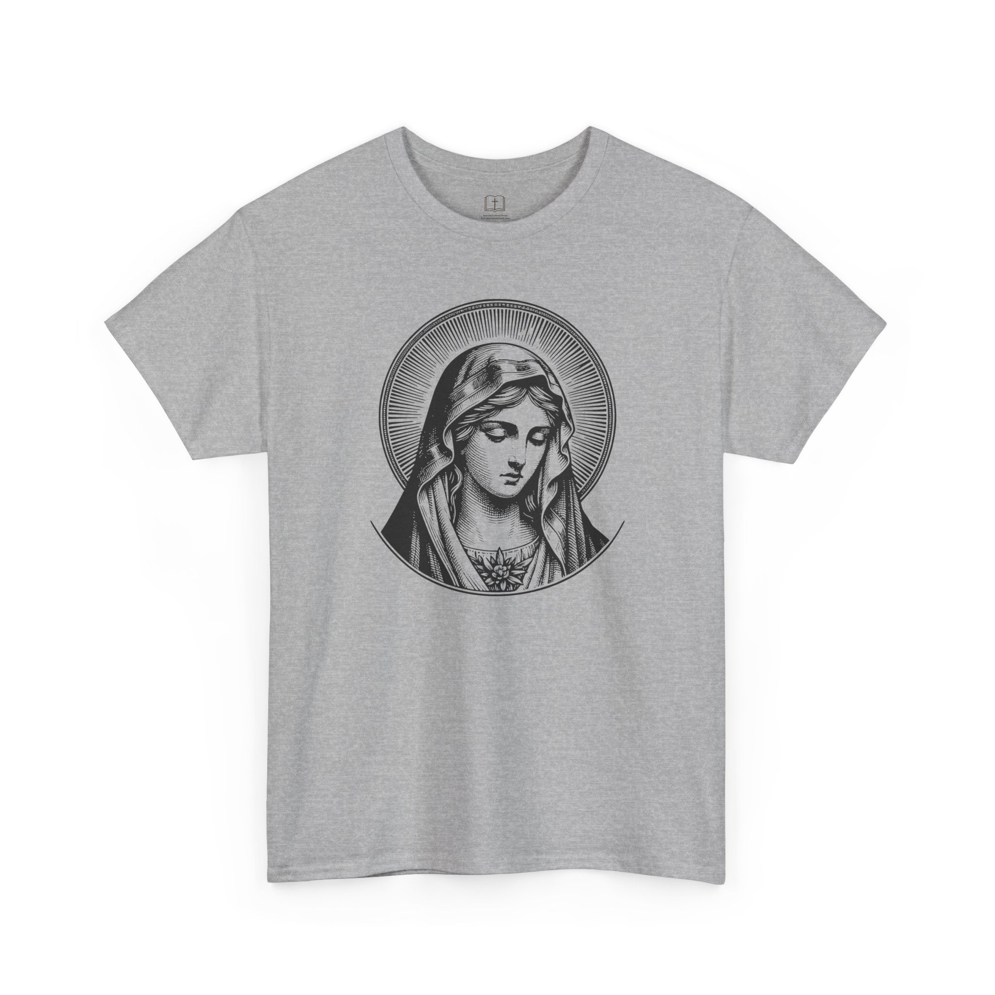 Camiseta vintage del Sagrado Corazón para mujer | Camiseta de arte mariano | Ropa católica para mujer