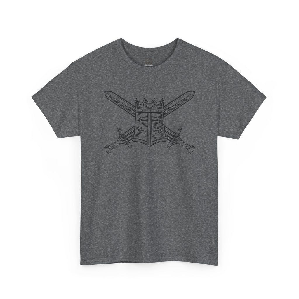 Camiseta Battle Ready para hombre | Camiseta gráfica Faith Warrior | Ropa católica para hombre