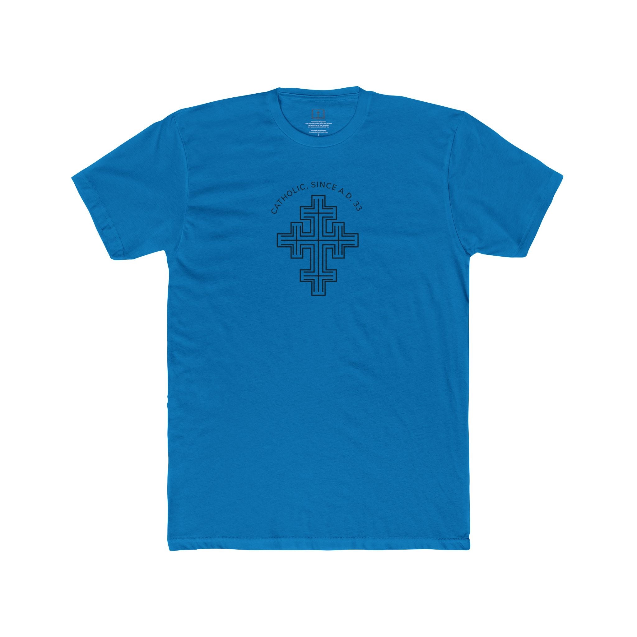 Catholic Since AD 33 Heritage Cross T-Shirt | Minimalist Faith Tee