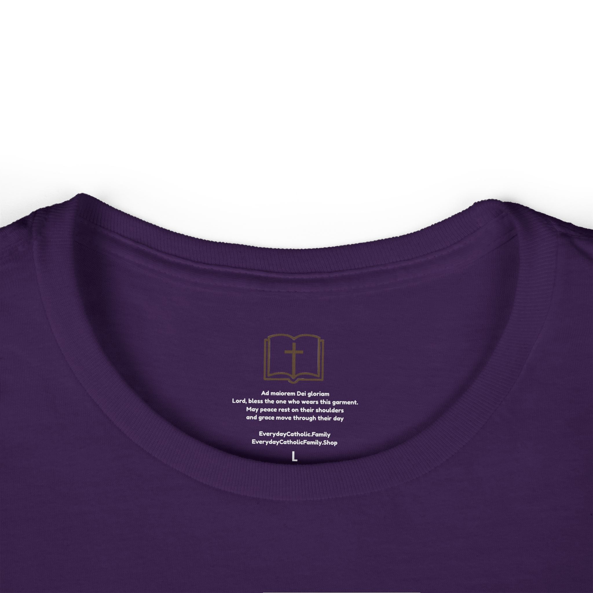 Camiseta católica de acuarela Alfa Omega para mujer