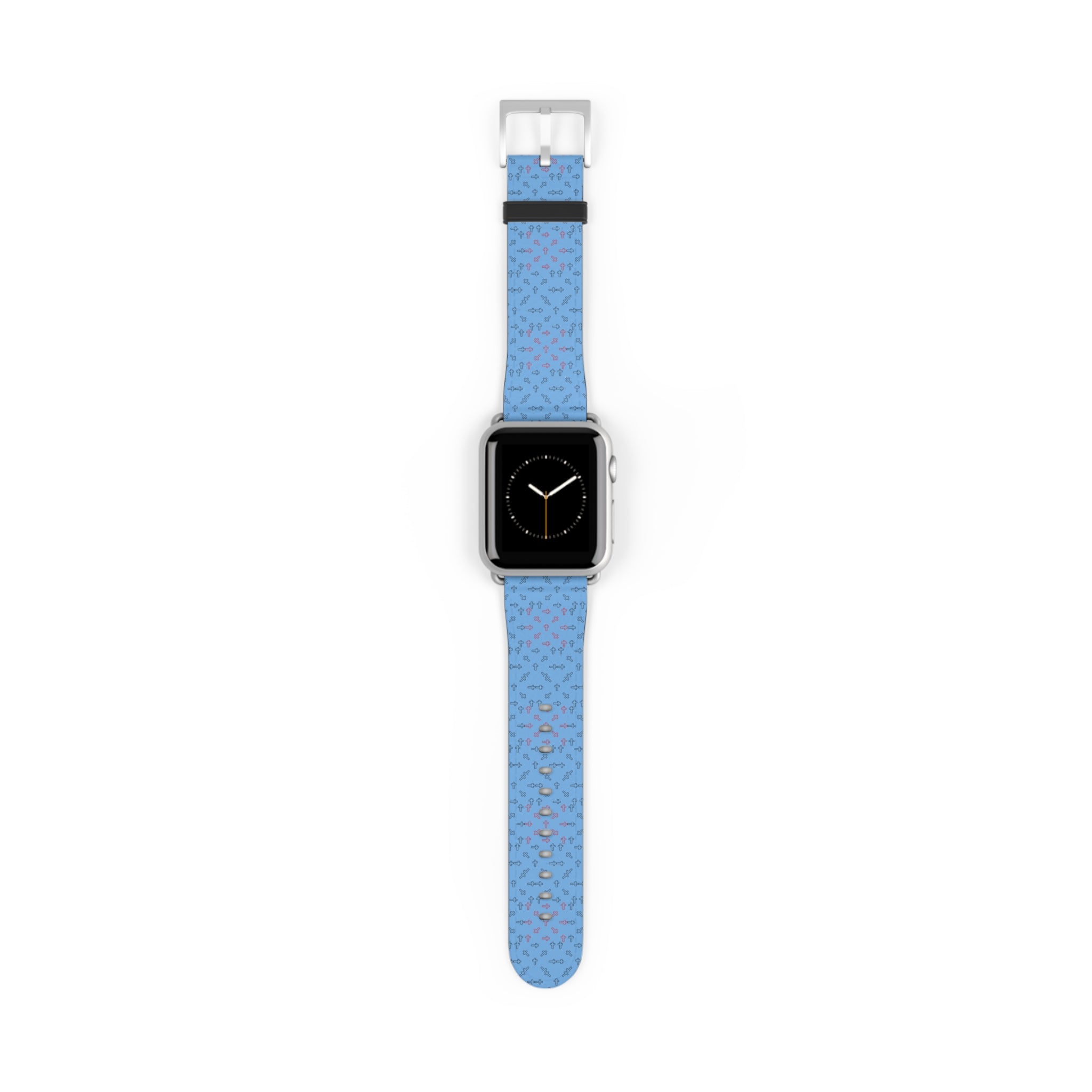 Blue Cross Pattern iWatch Band – Modern Faith Edition for Women