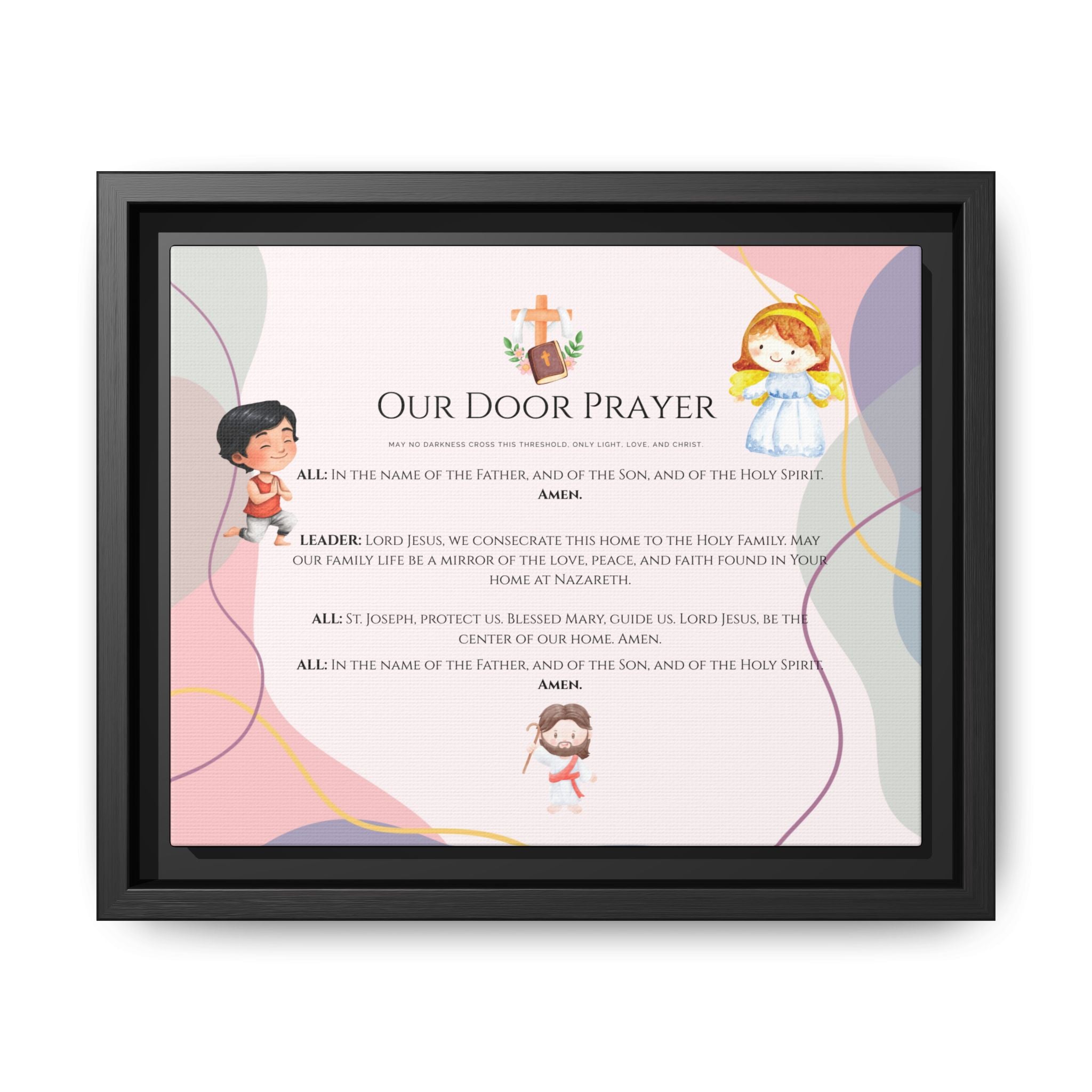 Arte mural de la Sagrada Familia “Oración de nuestra puerta”