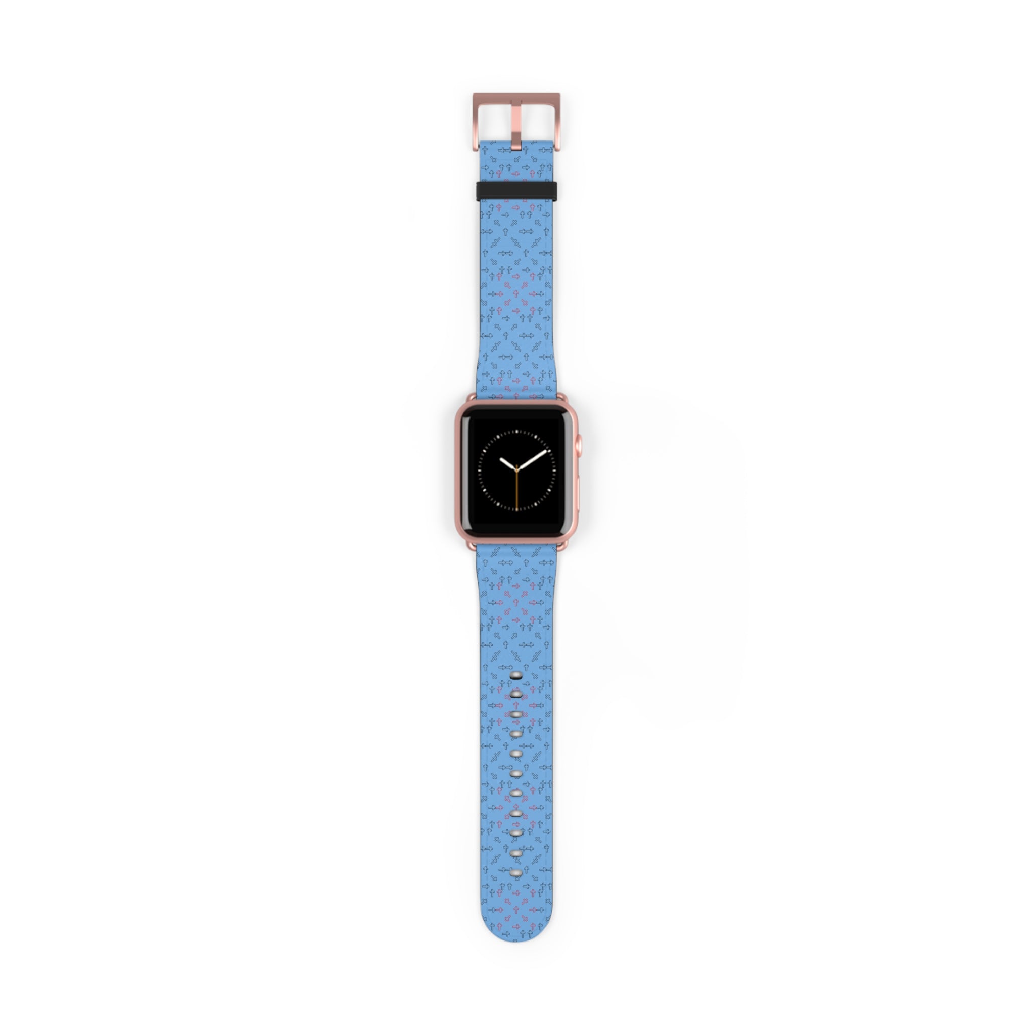 Blue Cross Pattern iWatch Band – Modern Faith Edition for Women