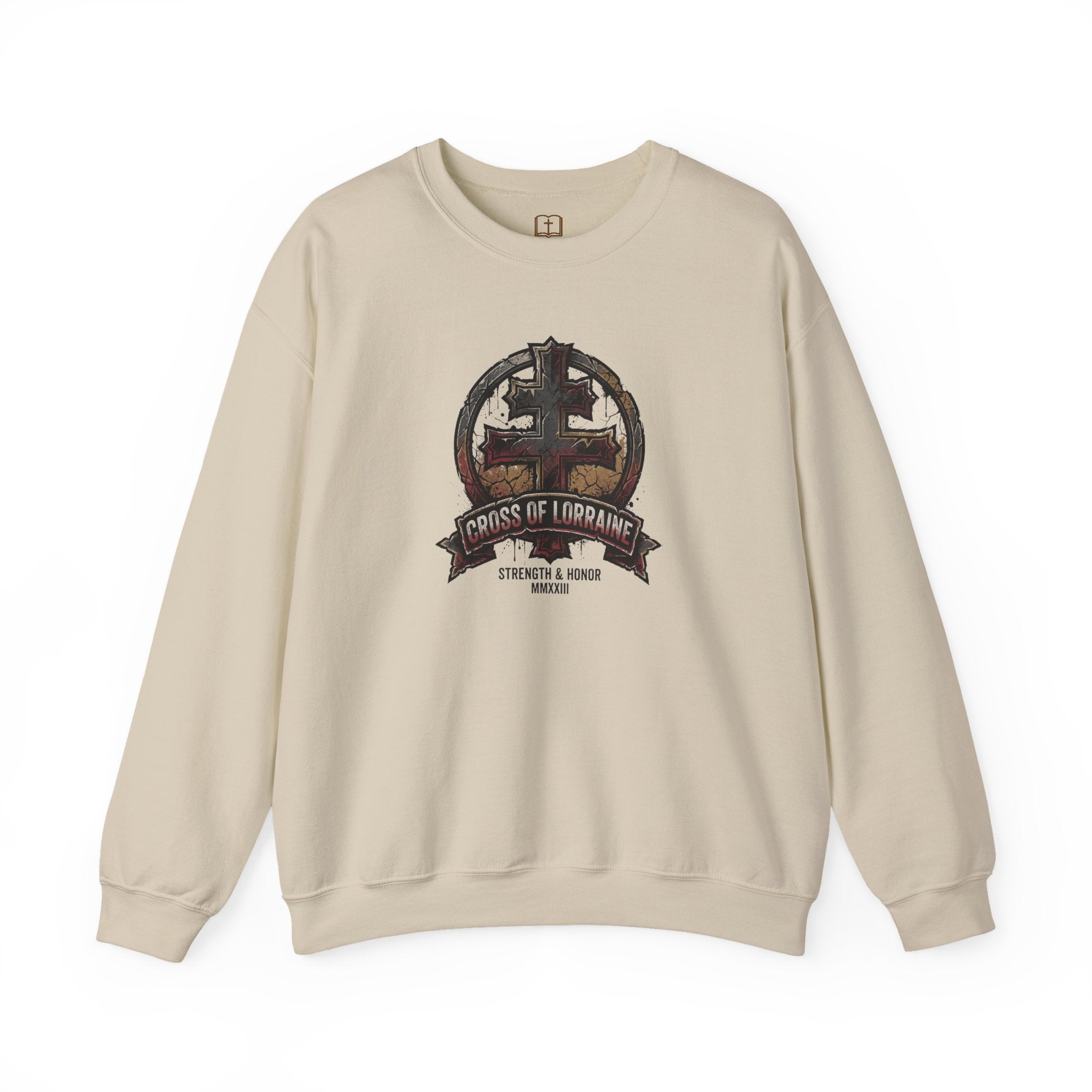 'Cross of Lorraine' Sweatshirt | Catholic Strength and Honor