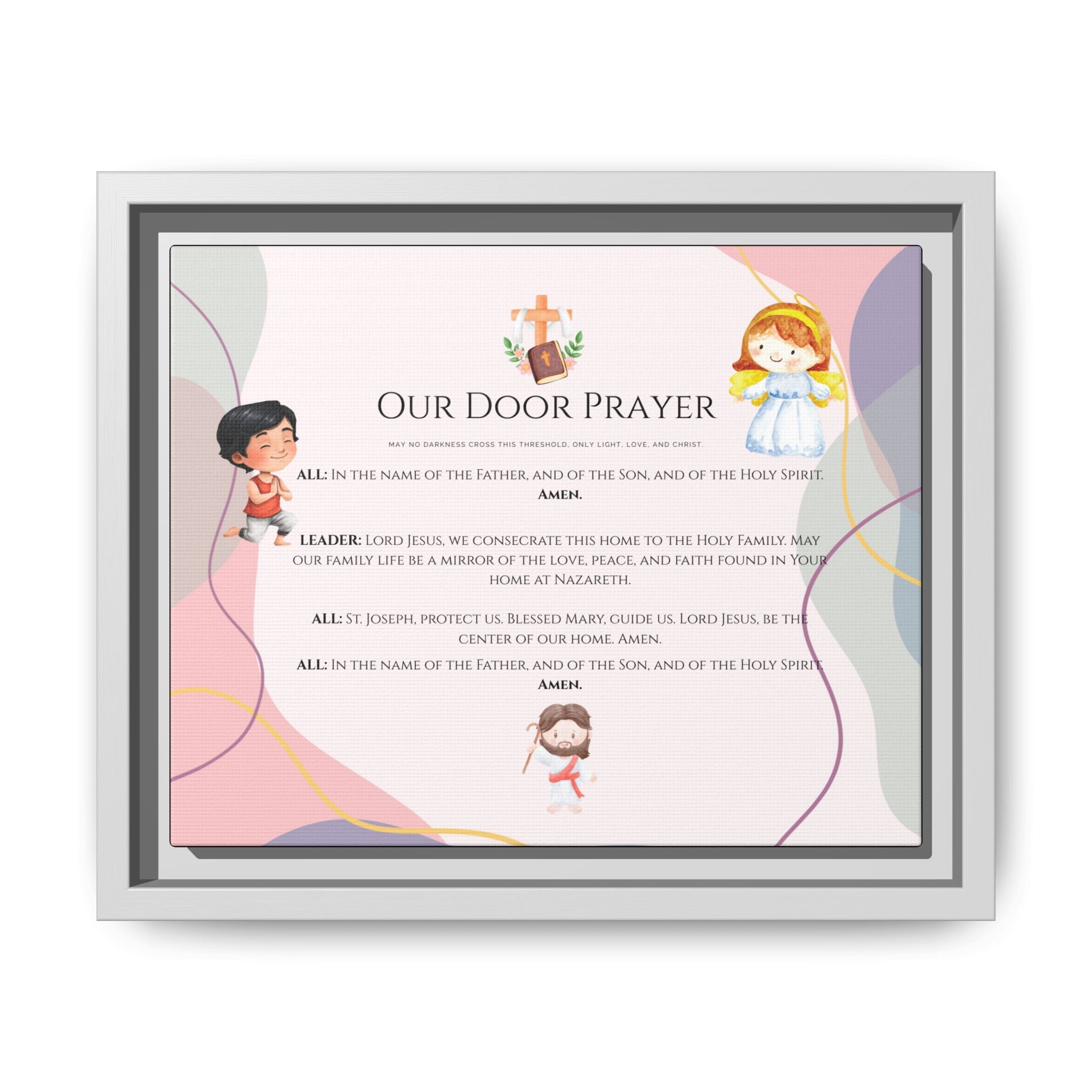 Arte mural de la Sagrada Familia “Oración de nuestra puerta”