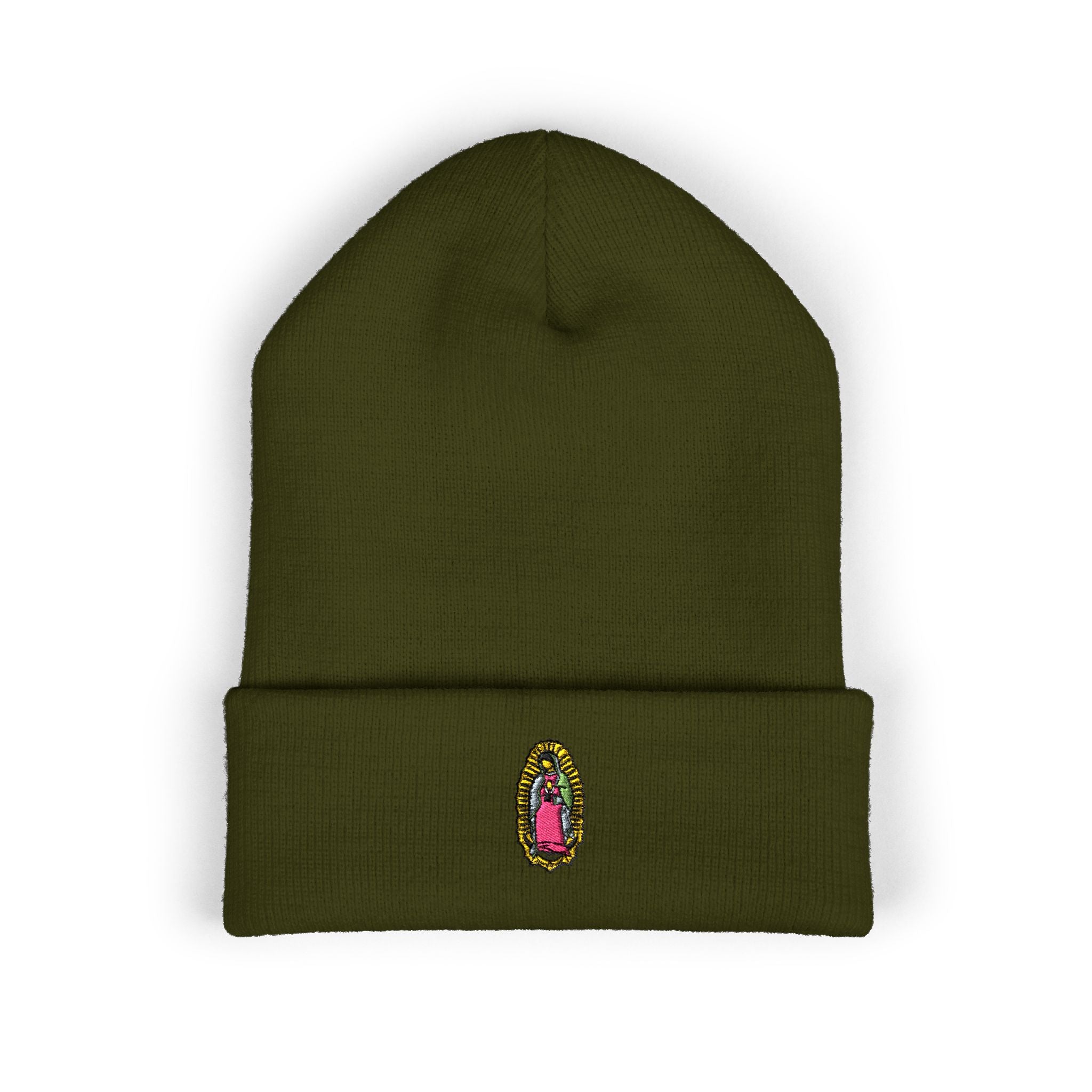 Gorro bordado de Nuestra Señora de Guadalupe | Gorro de punto católico moderno 