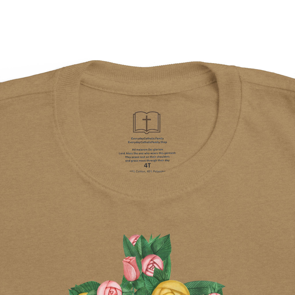 Camiseta cruzada floral para niños pequeños