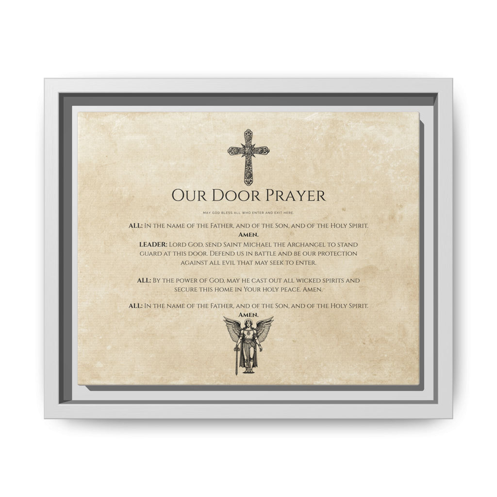 Oración a la Puerta | Arte mural cristiano para bendecir el hogar