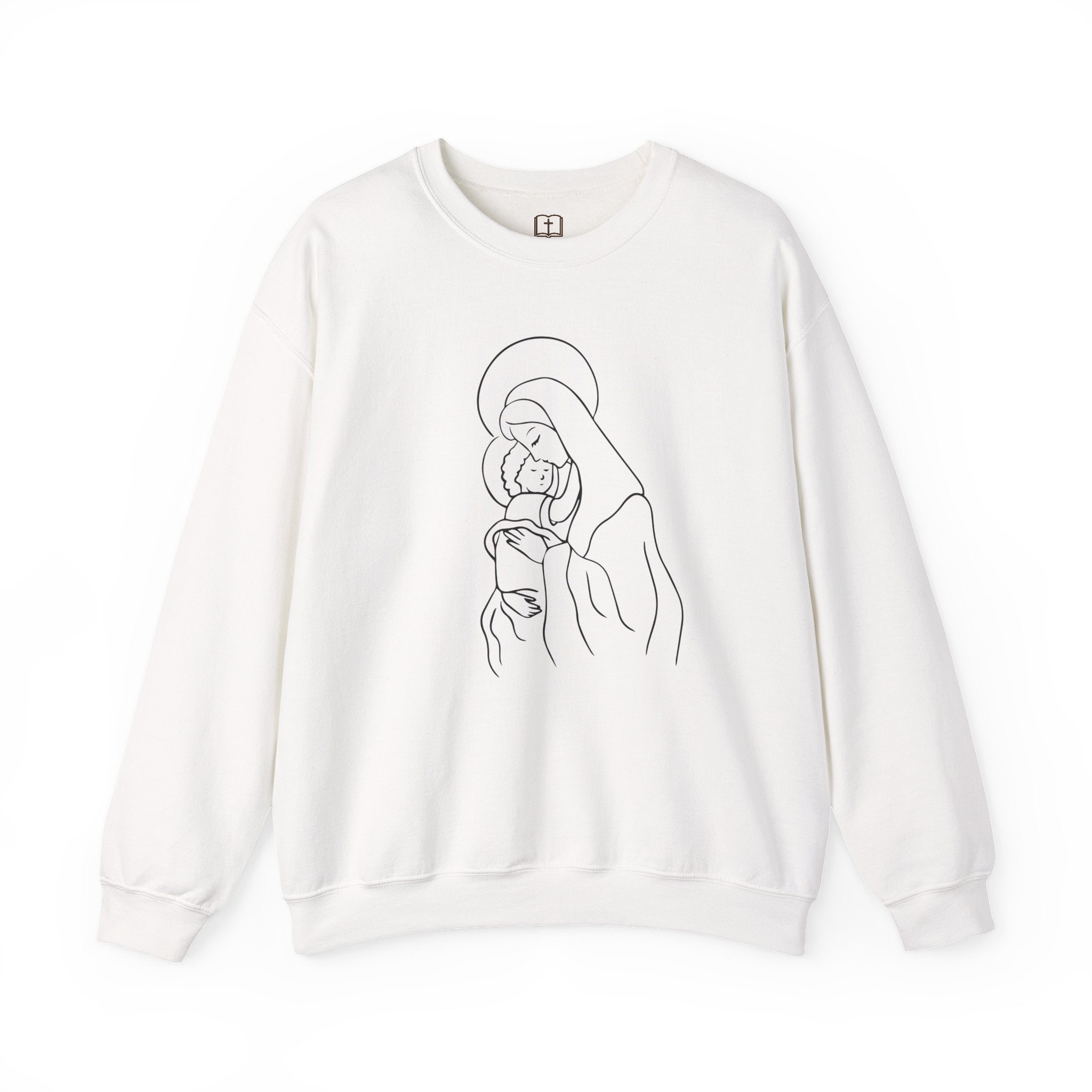 Marian Minimalist Sweatshirt | Women’s Faith-Inspired Crewneck | Cozy Fall & Winter Wear