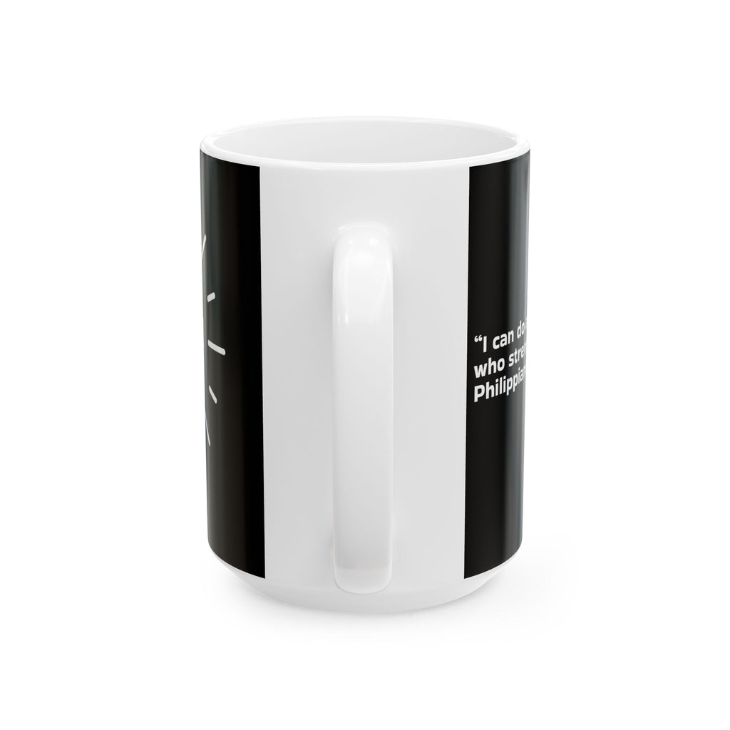 Taza Filipenses 4:13 – Edición Fuerza Cristiana para Hombres (325 ml y 440 ml)