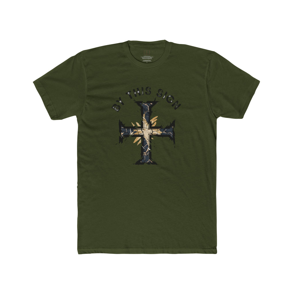 Camiseta cruzada para hombre "Por esta señal" 