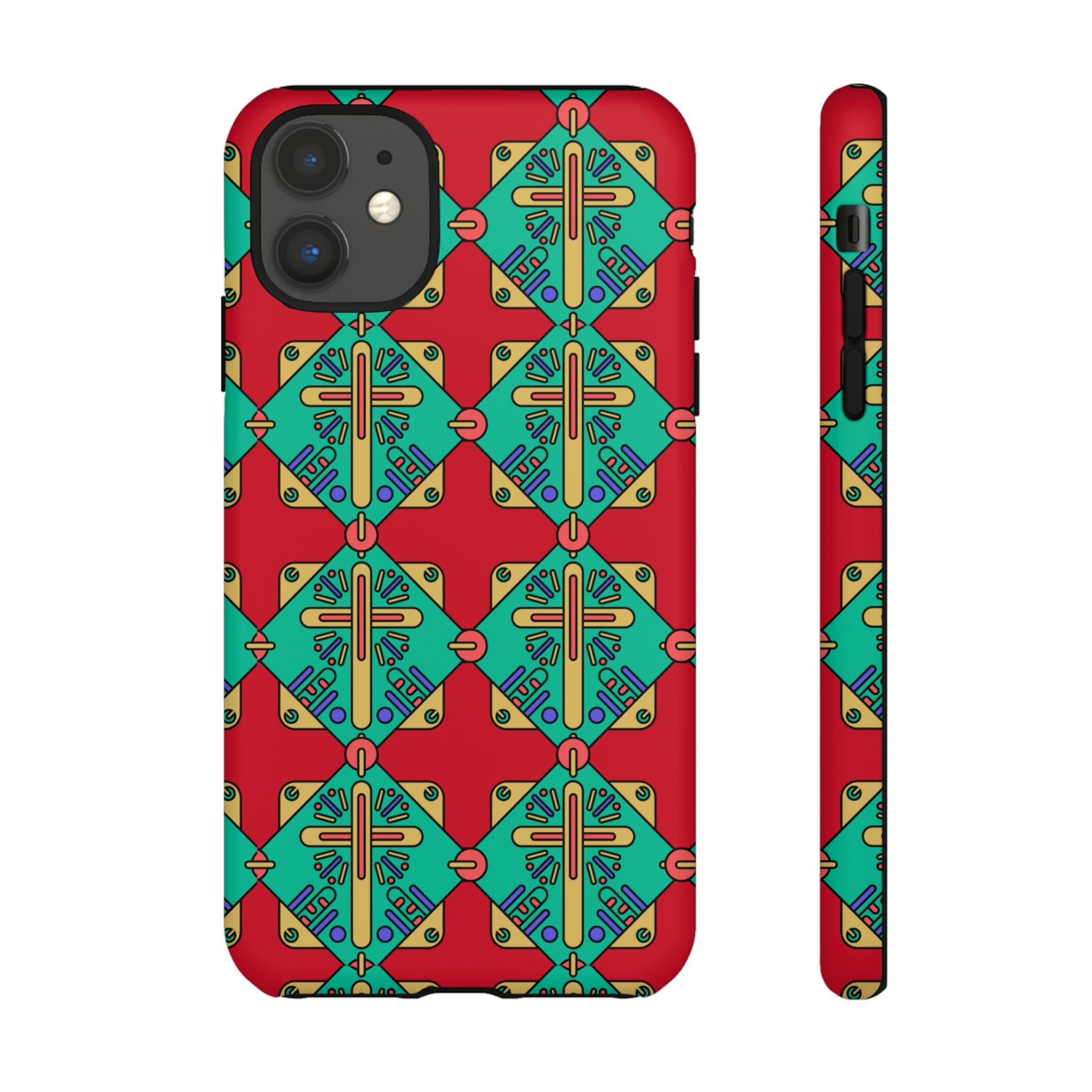 Funda resistente y vibrante para iPhone | Protección artística y colorida | Regalo católico único y elegante accesorio para teléfono