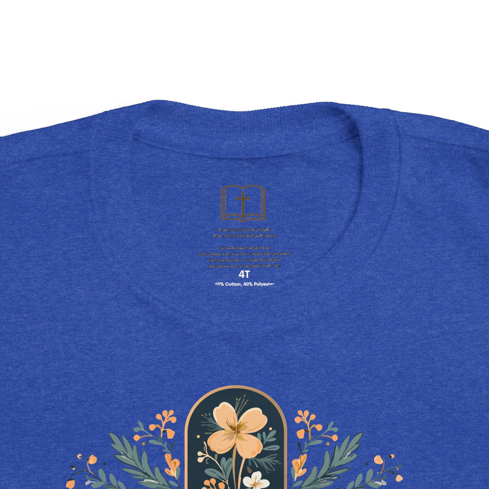 Camiseta cruzada floral para niños pequeños