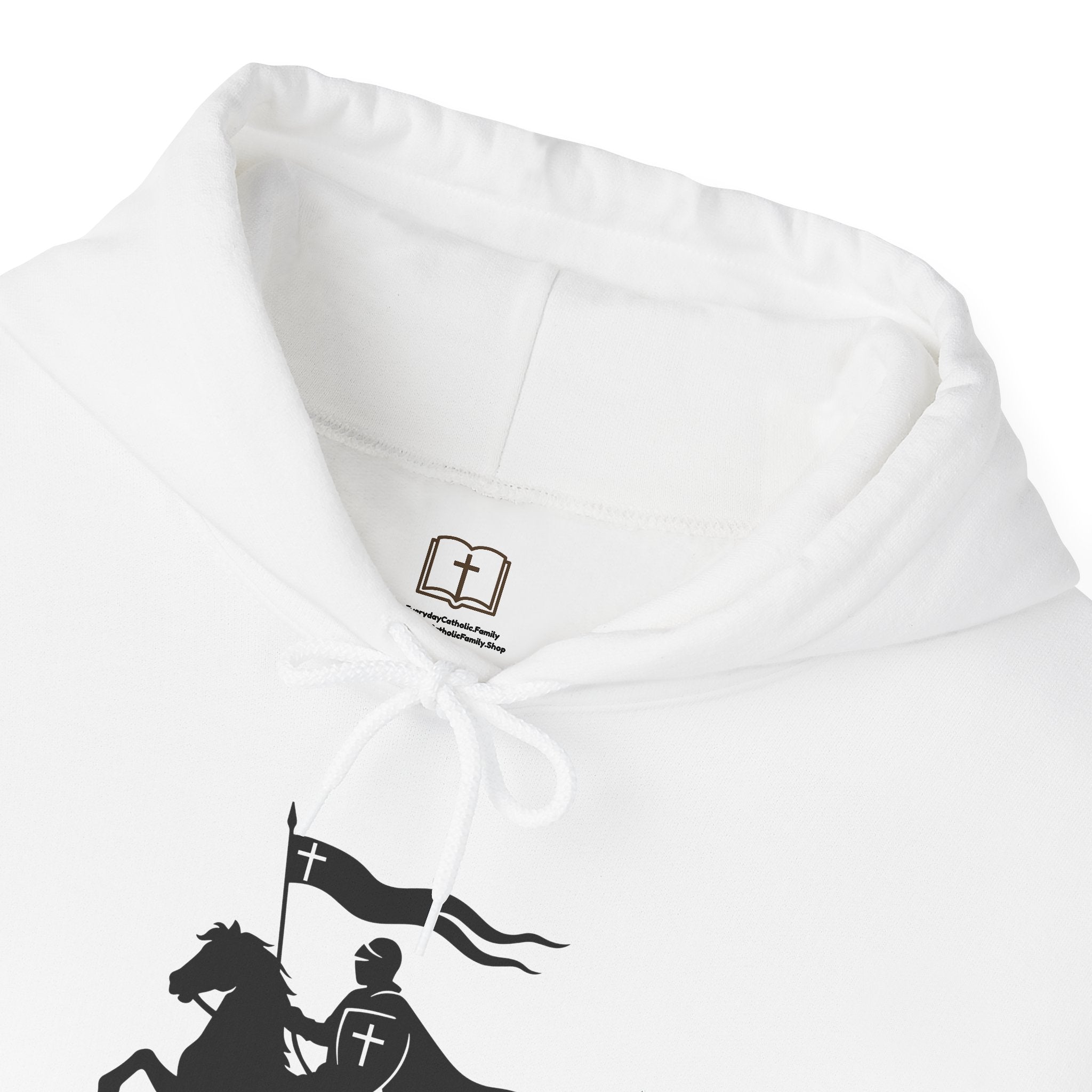 Sudadera con capucha de Caballero de la Fe para hombre | Ropa para padres cristianos | Símbolo de fuerza y ​​devoción