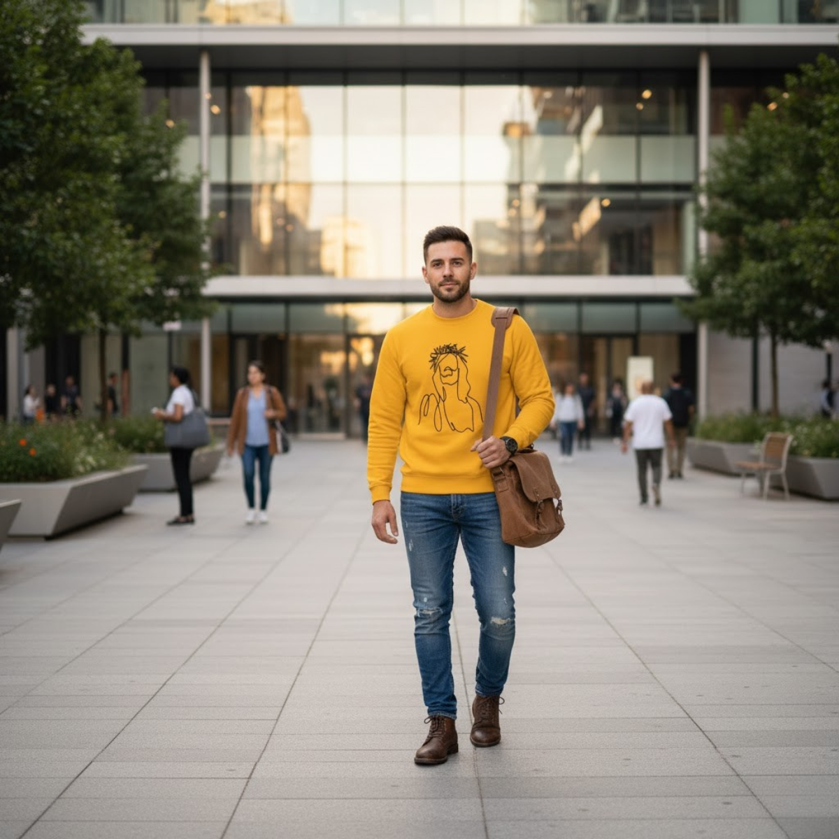 Sudadera con diseño de Jesús moderno para hombre | Minimalist Faith Apparel
