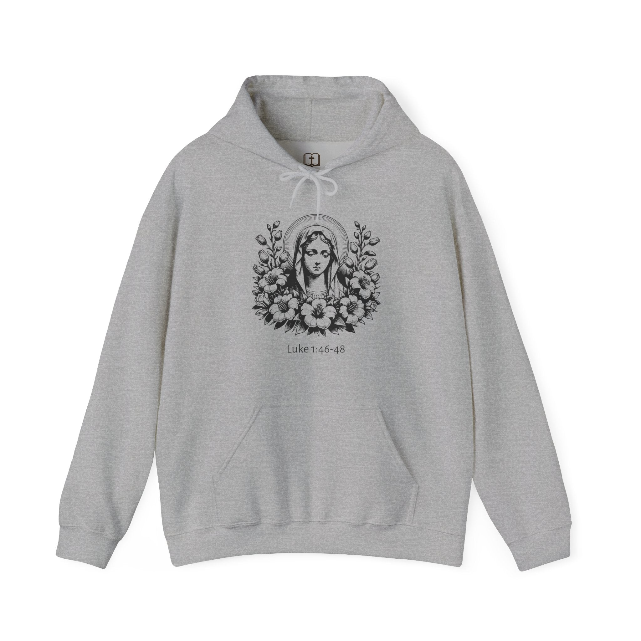 Luke 1:46–48 Marian Hoodie | “My Soul Magnifies the Lord” Women’s Faith Sweatshirt