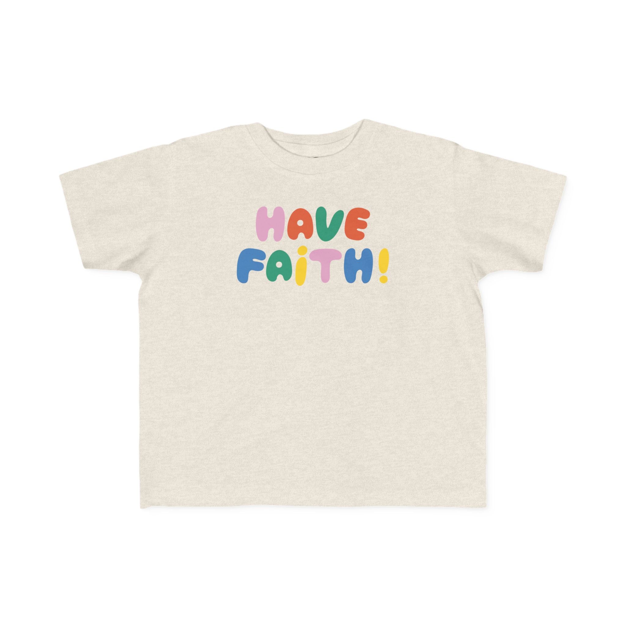 Camiseta "Ten Fe" para niños pequeños | Camiseta cristiana inspiradora para niños y niñas