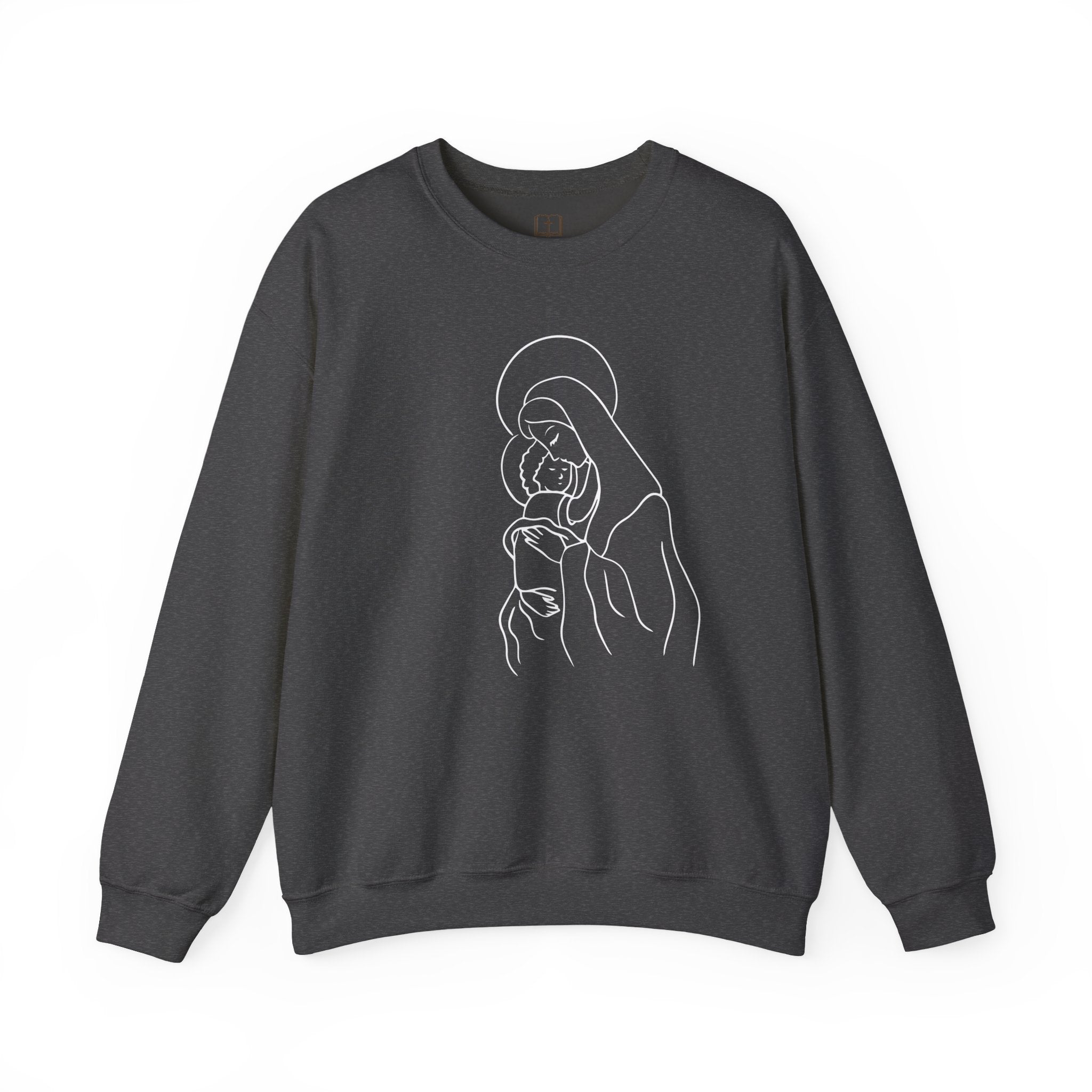 Marian Minimalist Sweatshirt | Women’s Faith-Inspired Crewneck | Cozy Fall & Winter Wear