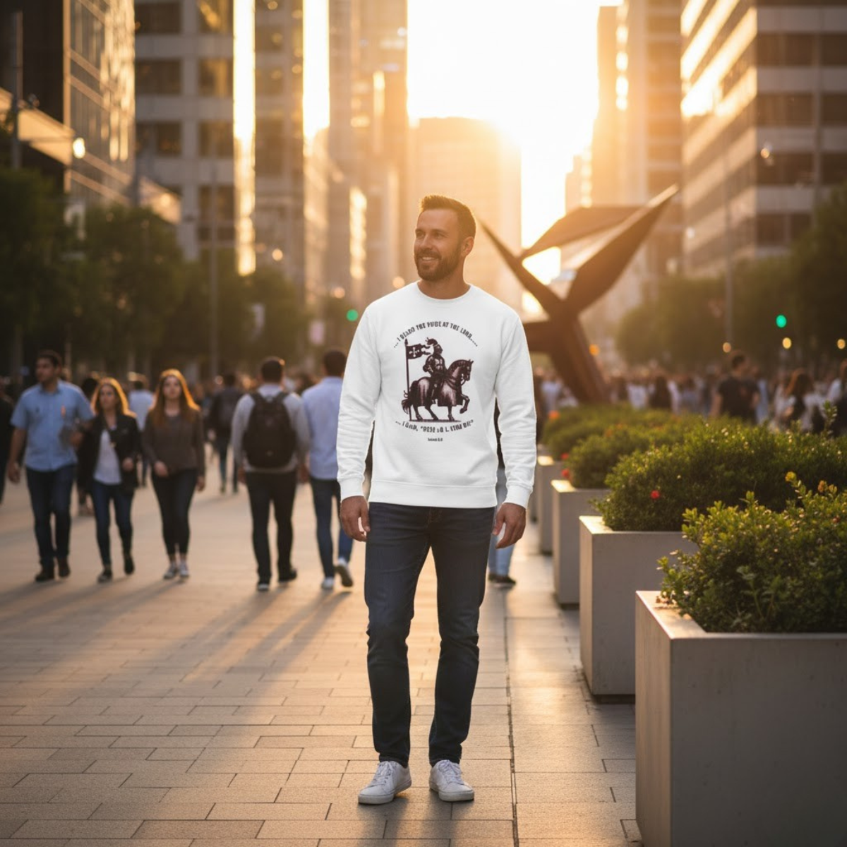 Sudadera de cuello redondo "Fiel Mensajero", regalo inspirador, prenda acogedora, ropa cristiana, regalo considerado, ropa informal