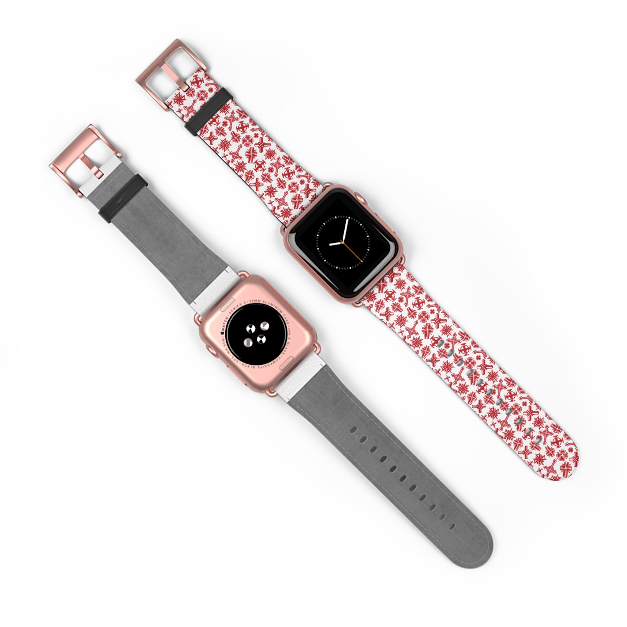 Correa para Apple Watch con cruz cristiana | Correa de piel sintética inspirada en la fe