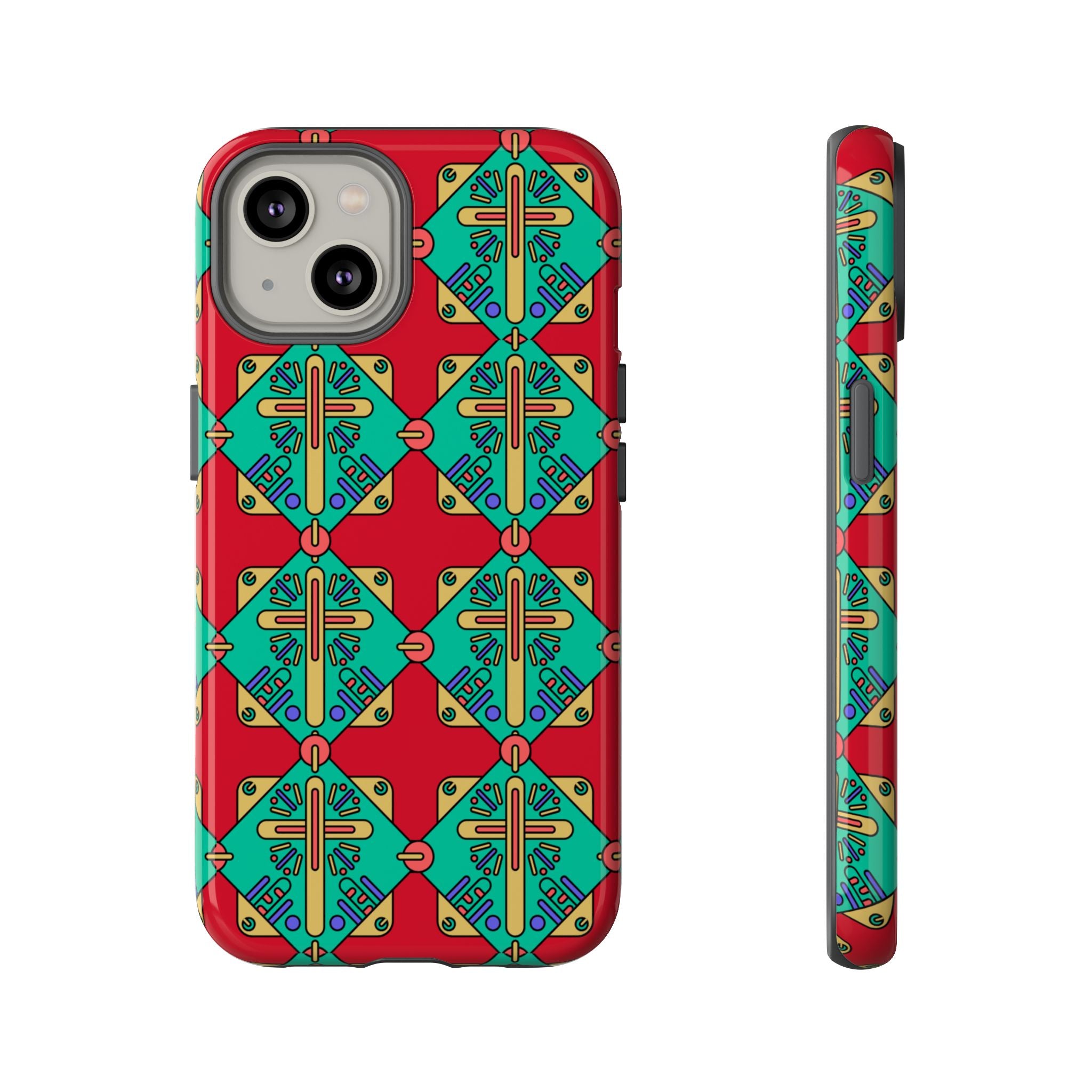 Funda resistente y vibrante para iPhone | Protección artística y colorida | Regalo católico único y elegante accesorio para teléfono