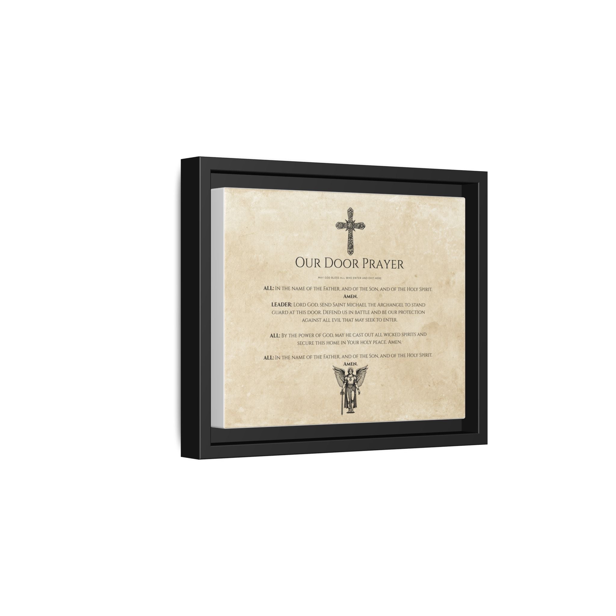 Oración a la Puerta | Arte mural cristiano para bendecir el hogar