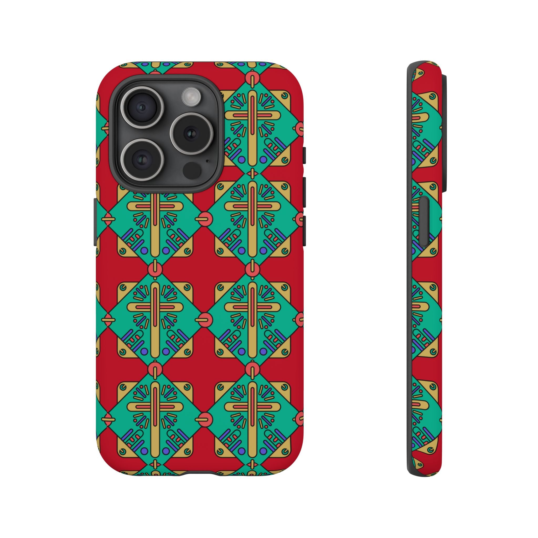 Funda resistente y vibrante para iPhone | Protección artística y colorida | Regalo católico único y elegante accesorio para teléfono