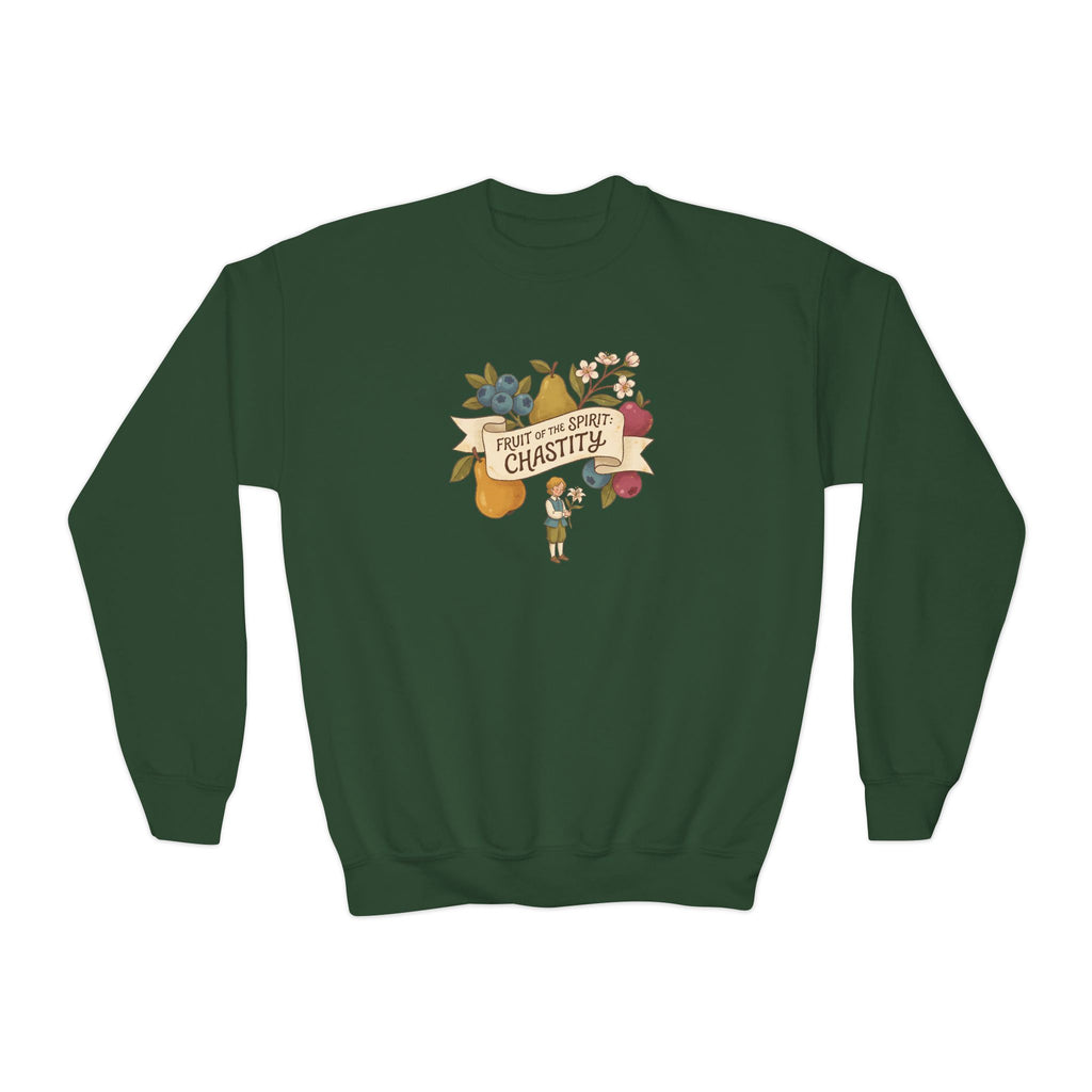 Fruit of the Spirit: Chastity | Catholic Youth Crewneck Sweatshirt