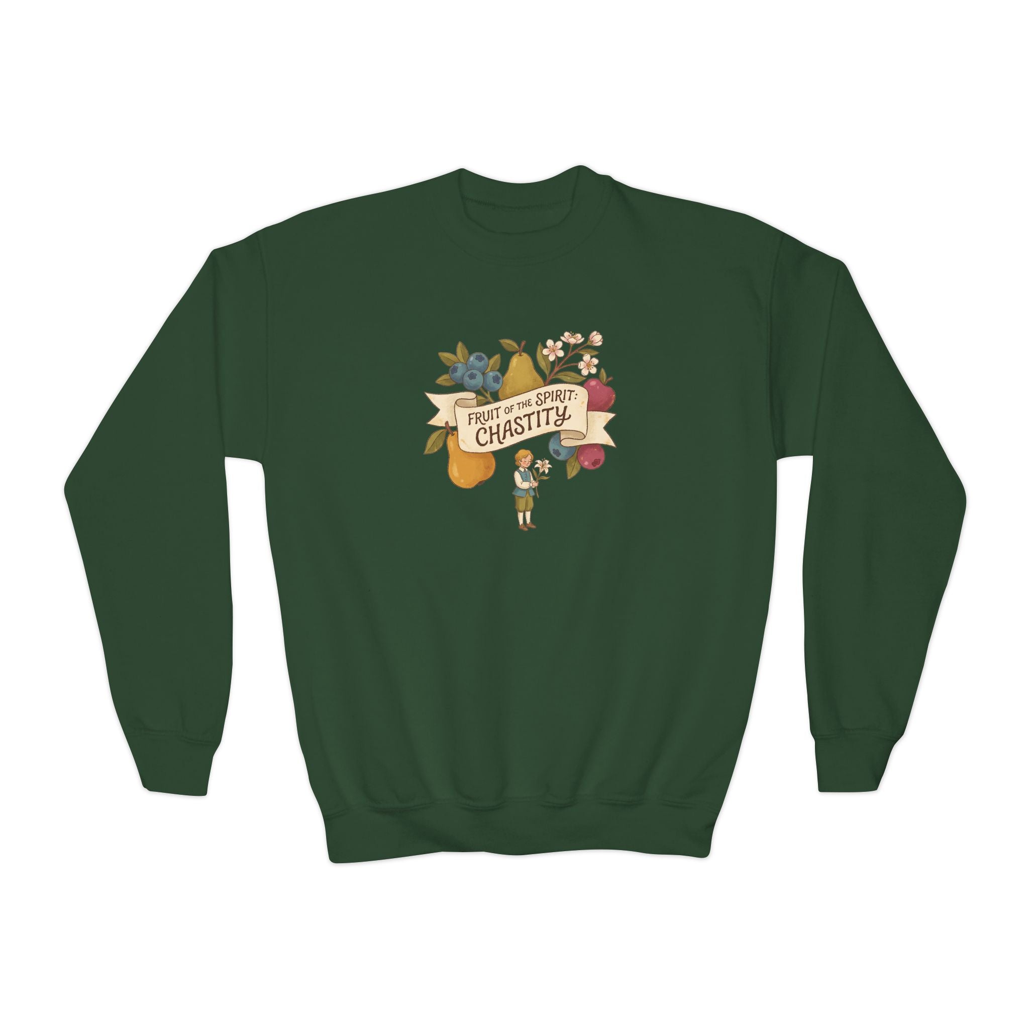 Fruit of the Spirit: Chastity | Catholic Youth Crewneck Sweatshirt