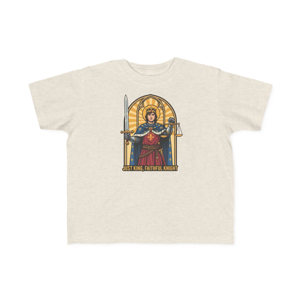 Camiseta de San Luis IX para niño | Camiseta cristiana "Fiel Caballero" para niño